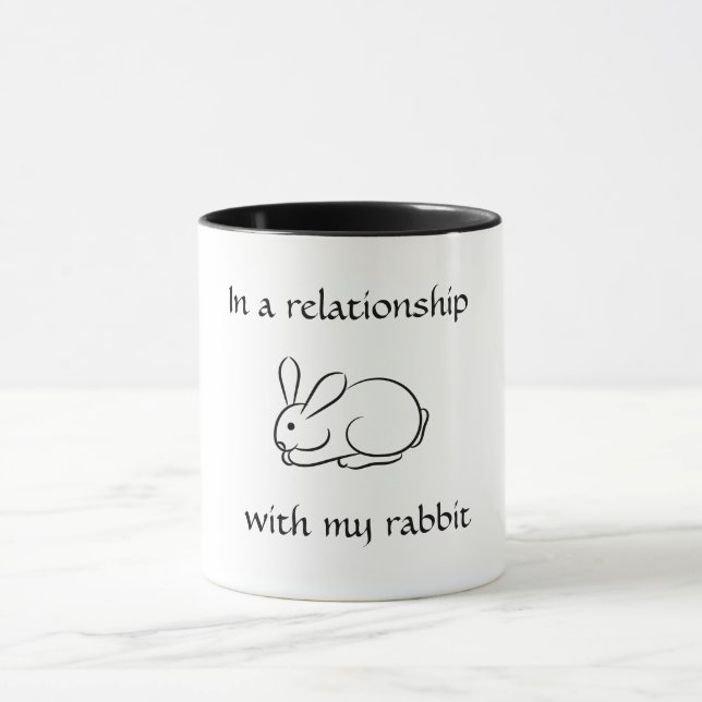 In a relationship Rabbit Mug (Center)