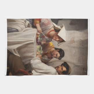 "In a Roman Osteria" 1886 Carl Heinrich Bloch Kitchen Towel