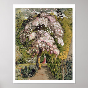 In a Shoreham Garden (w/c) Poster