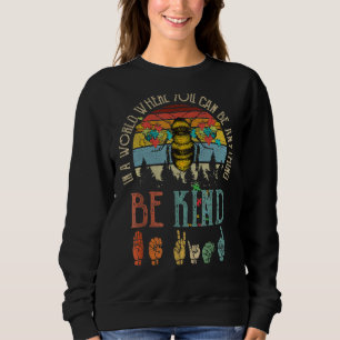 In A World Be Kind Cute Bumble Bee Umbrella Autism Sweatshirt