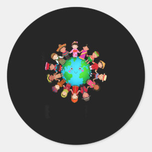 In A World Be Kind Sitive Kids Choose Kindness Day Classic Round Sticker