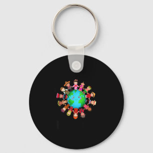 In A World Be Kind Sitive Kids Choose Kindness Day Keychain