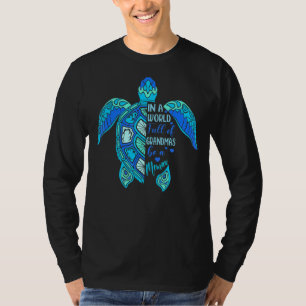 In A World Full Of Grandmas Be A Memaw Turtle Moth T-Shirt