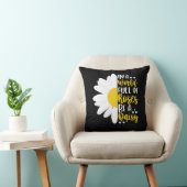 In A World Full Of Roses Be A Daisy Throw Pillow (Chair)