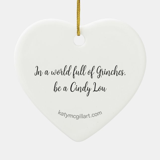 In a world of Grinches Ceramic Square Ornament (Back)