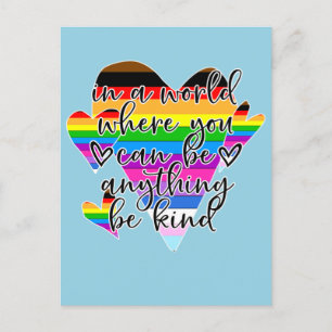 In A World Where You Can Be Anything Be Kind Postcard