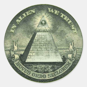 In Alien We Trust Sticker