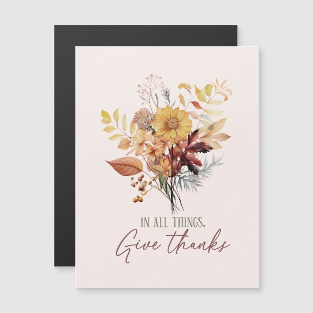 In All Things, Give Thanks – Autumn Floral Bouquet (Front/Back)