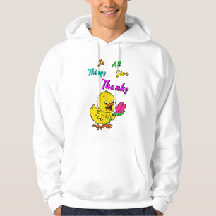 In All Things Give Thanks Chick Tulip Thanksgiving Hoodie