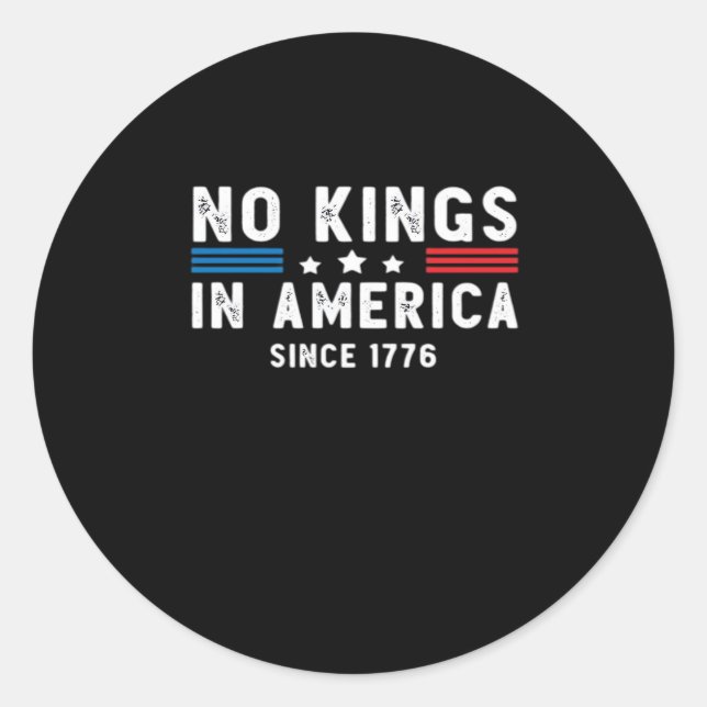 In America Presidents Are Not Kings Minimal Clean Classic Round Sticker (Front)