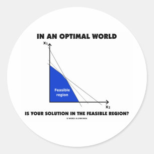 In An Optimal World Is Your Solution Feasible? Classic Round Sticker