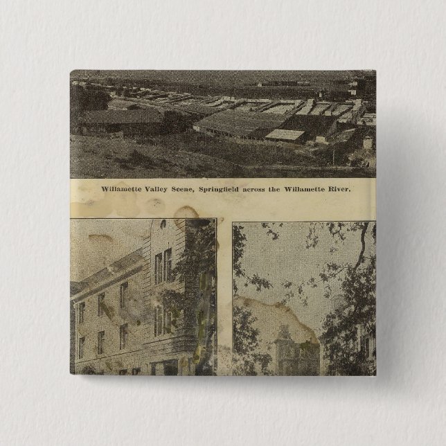 In and about Eugene, Oregon 2 Inch Square Button (Front)