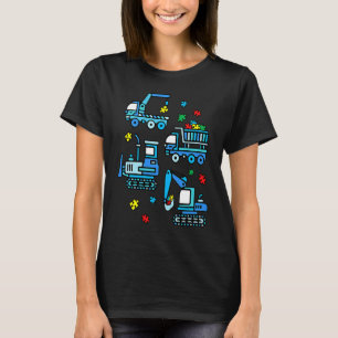 In April We Wear Blue Autism Awareness Month Puzzl T-Shirt