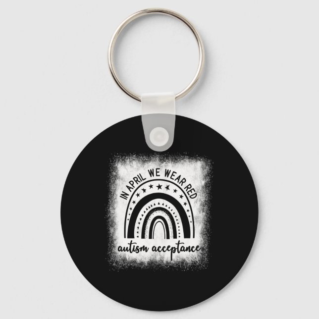 In April We Wear Red - #redinstead - Acceptance Of Keychain (Front)