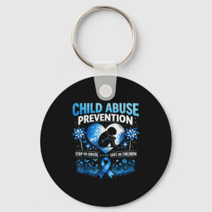 In april wear blue cool child prevention awareness keychain