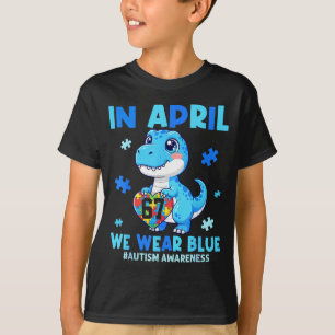 in April Wear Blue for Women Teacher Mom Autism T-Shirt