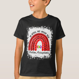 In April Wear Red Instead Autism-acceptance T-Shirt