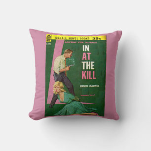 In At the Kill pulp novel cover Throw Pillow