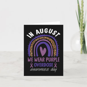 In August We Wear Purple Overdose Awareness Day Ra Card