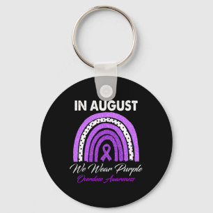 In August We Wear Purple Overdose Awareness Month  Keychain