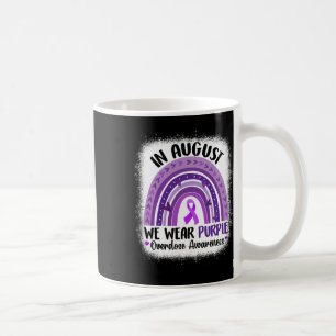 In August We Wear Purple Overdose Awareness Rainbo Coffee Mug