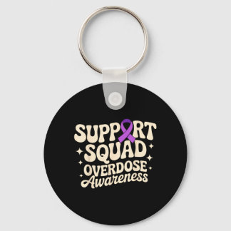 In August Wear Purple Overdose Awareness Purple Keychain