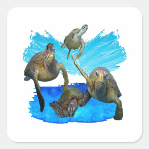 IN BEAUTIFUL WATERS SQUARE STICKER