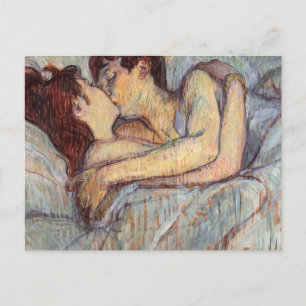 In Bed - The Kiss By Henri De Toulouse Postcard