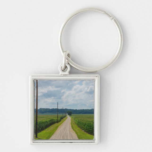 In Between Corn Fields Keychain (Front)