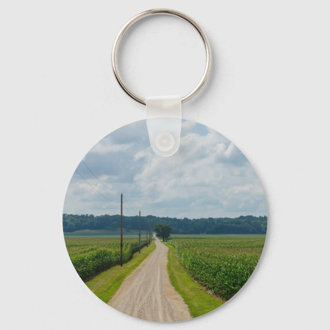In Between Corn Fields Keychain (Front)
