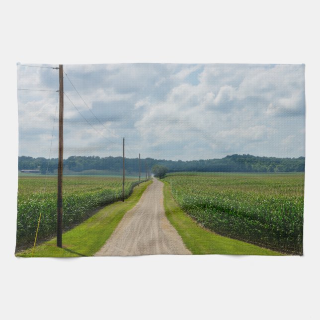 In Between Corn Fields Kitchen Towel (Horizontal)