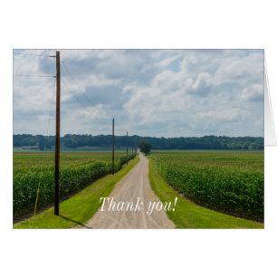 In Between Corn Fields Thank You Card