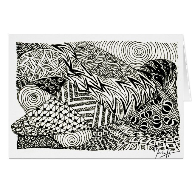 in Black and White -Abstract Manatee (Front Horizontal)
