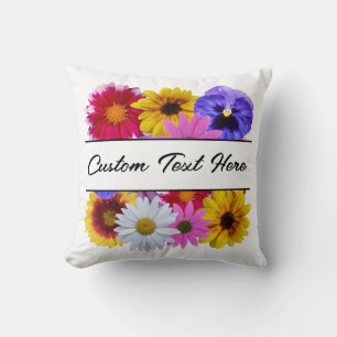 In Bloom - Square Split Floral Throw Pillow