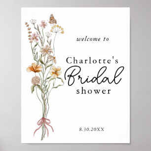 In Bloom Wildflower Bridal Shower Welcome Sign