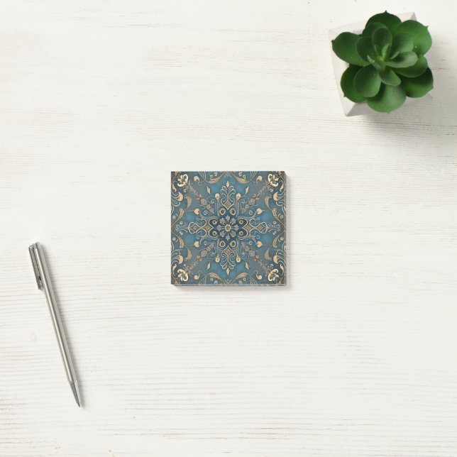 in blue post-it notes (Office)
