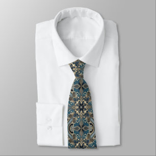 in blue tie