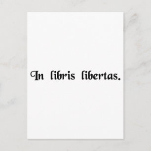 In books freedom postcard