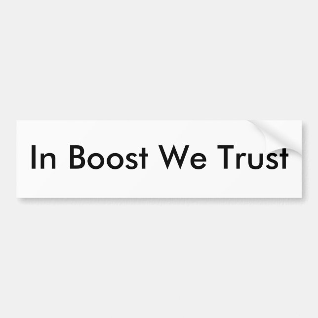 In Boost We Trust sticker (Front)