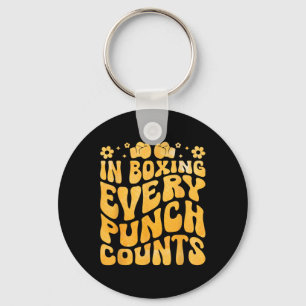 In Boxing Every Punch Counts Boxer Sports Athlete  Keychain