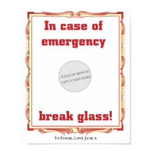 In Case Of Emergency Funny Money Gift Card Holder
