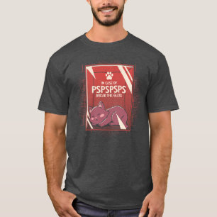 In Case of Nightmares Break The Glass Cat by Tobe T-Shirt
