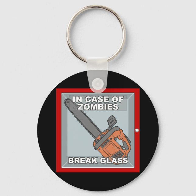 In Case of Zombies Keychain (Front)