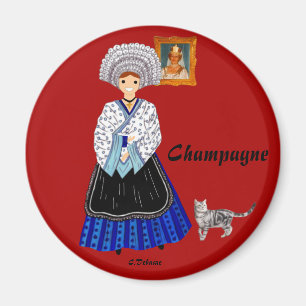 In Champagne, France Magnet