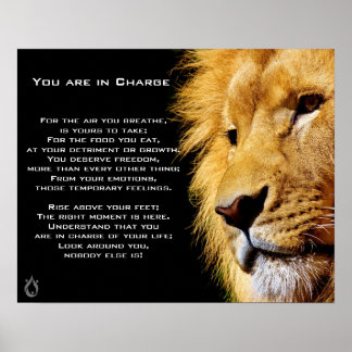 In Charge Lion Poster