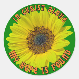In Christ Alone Classic Round Sticker
