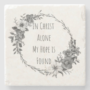 In Christ Alone Keepsake Jewellery Box Stone Coaster