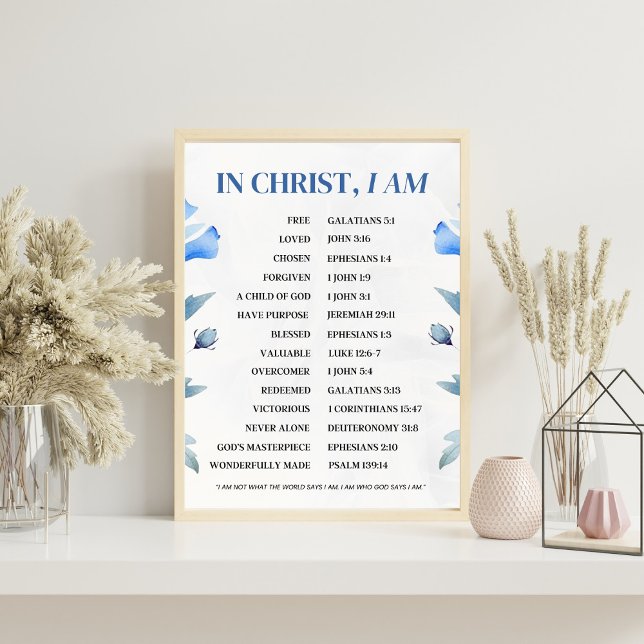 In Christ I Am – Christian Identity Bible Verse  Poster (Creator Uploaded)