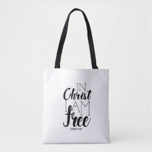 In Christ I’m Free Scripture Promises Freedom Tote Bag
