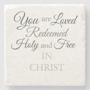 In Christ Stone Coaster